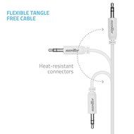 Sentey LS-6620 Braided Metal Stereo Male to Male Aux Cable, 3 Feet(3.5mm) N39