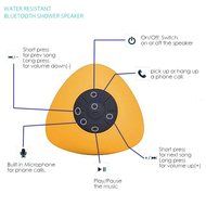 YOPO&reg; New Mini Wireless Waterproof Shower Stereo Bluetooth Speaker W/Mic &amp; Suction Cup Mount, For Use With Latest... N9