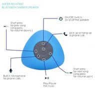YOPO&reg; New Mini Wireless Waterproof Shower Stereo Bluetooth Speaker W/Mic &amp; Suction Cup Mount, For Use With Latest... N15