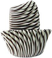 Regency Wraps Greaseproof Baking Cups, Yellow and White Pisa Stripe, 40-Count, Standard. N6