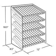 New 5-tiered Clear 60 Compartment Cosmetic Counter Display 12&quot;W x 8.5&quot;D x 18.5&quot;H N3