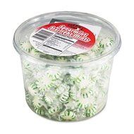 Office Snax&reg; Starlight Mints, Spearmint Hard Candy, Indv Wrapped, 2lb Tub