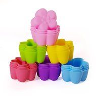 MIREN Reusable and Non-stick Mini Silicone Baking Cups/Muffin Cup Molds/Mini Chocolate Holders/Truffle Cups -24... N10