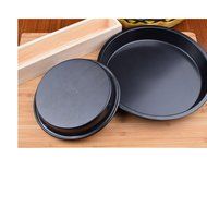 Aksautoparts Carbon Steel Non Stick Pizza Pan 8.5 Inches Baking Cooking Deep Base Baking Tray N4