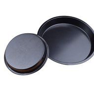 Aksautoparts Carbon Steel Non Stick Pizza Pan 8.5 Inches Baking Cooking Deep Base Baking Tray N5