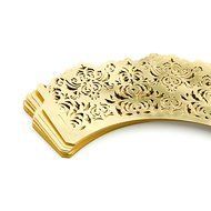 25 Cupcake Wrappers Decorative Liners for Cupcakes &amp; Muffins, Decorating Party Supplies (25, Metallic Gold) N3