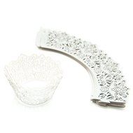 25 Cupcake Wrappers Decorative Liners for Cupcakes &amp; Muffins, Decorating Party Supplies (25, Metallic Gold) N5