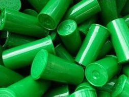 Lot of 30- 19 Dram Green Medical Pop Top Bottle -Rx Vial Herb Pill Box Container