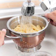 VonShef Premium 2pc Copper Stainless Steel Colander and 7 inch Mixing Bowl Set N2