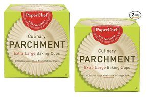 (2 Pack) Extra Large Paper Cupcake Liners / Baking Cups, 30-ct/Box