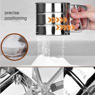Chengor Baking Stainless Steel Shaker Sieve Cup Mesh Crank Flour Sifter with Measuring Scale Mark for Flour Icing... N2
