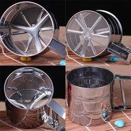 Chengor Baking Stainless Steel Shaker Sieve Cup Mesh Crank Flour Sifter with Measuring Scale Mark for Flour Icing... N3