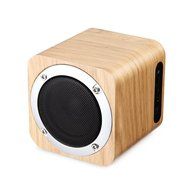 Portable Wooden Bluetooth Stereo Speaker Super Bass Subwoofer Support FM TF Card U Disk Soundbox Color Walnut N2