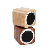 Portable Wooden Bluetooth Stereo Speaker Super Bass Subwoofer Support FM TF Card U Disk Soundbox Color Walnut N4