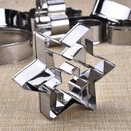 12 Pieces Metal Cookie Cutters, 3 Stars Shape, 3 Flowers Shape, 3 Round Shape, 3 Hearts Shape (Assorted Sizes) N5