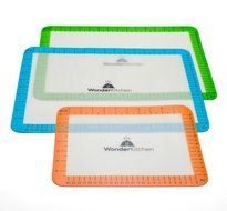 WonderKitchen Silicone Baking Mat Set - Non Stick Mats for Cookie Sheets, Toaster Ovens, Pizza Pans, and Microwave... N13