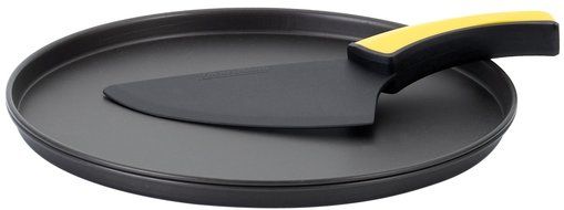 Zenker 7513 &quot;Special Countries&quot; Pizza Plate (Set Of 3), Black, 29&quot;