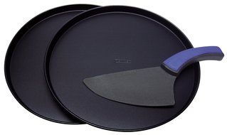 Zenker 7513 &quot;Special Countries&quot; Pizza Plate (Set Of 3), Black, 29&quot; N2