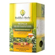 Wings Tea - Green Tea with Ginger, Cinnamon &amp; Cardamom - 2 Pack - 20 Count Bags - Herbal Green Tea - Spicy Green... N4