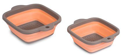 Internet&rsquo;s Best 2 Piece Collapsible Colander Strainer Set | Self Draining Pasta Bowl | Kitchen Food Washing Strainer... N2