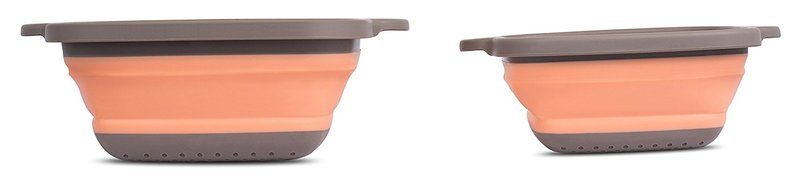 Internet&rsquo;s Best 2 Piece Collapsible Colander Strainer Set | Self Draining Pasta Bowl | Kitchen Food Washing Strainer... N7