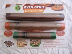 Kitchen Keepers Oven Genie Silicone Baking Mat Set of 3 Food Grade