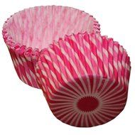 Quarterfold &amp; Dots Premium Greaseproof Cupcake Liners No Muffin Pan Needed Cupcakes Papers 64 Count - Gold, White N8