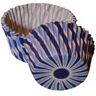 Quarterfold &amp; Dots Premium Greaseproof Cupcake Liners No Muffin Pan Needed Cupcakes Papers 64 Count - Gold, White N9