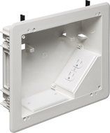 Arlington TVBU505-1 TV Box Recessed Outlet Wall Plate Kit, 2-Gang, White, 1-Pack N4