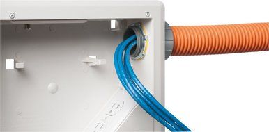 Arlington TVBU505-1 TV Box Recessed Outlet Wall Plate Kit, 2-Gang, White, 1-Pack N5