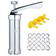 Cookie Press kit - Set of 20 Discs and 4 Icing Tips , Sturdy and Easy to use Spritz Cookie Maker Set , Best Biscuit... N4