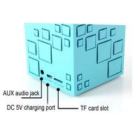 Aolyty Creative Mini Portable Magic Cube LED Light Deep Bass Wireless Bluetooth 4.0 Speaker Stereo Box with Build... N3