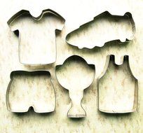 LAWMAN Sport wear soccer shoe jersey pants prize cup fondant pastry baking cookie cutter set