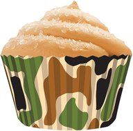 CupcakeCreations BKCUP-8846 Standard Cupcake Baking Cup, Camo, 32-Pack