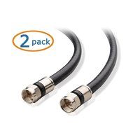 Cable Matters 3-Pack, CL2 In-Wall Rated (CM) Quad Shielded RG6 Coaxial Patch Cable in Black 3 Feet N4