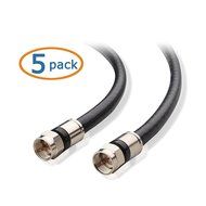 Cable Matters 3-Pack, CL2 In-Wall Rated (CM) Quad Shielded RG6 Coaxial Patch Cable in Black 3 Feet N22