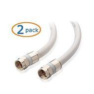 Cable Matters 3-Pack, CL2 In-Wall Rated (CM) Quad Shielded RG6 Coaxial Patch Cable in Black 3 Feet N25