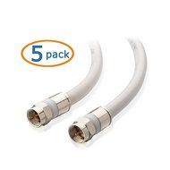 Cable Matters 3-Pack, CL2 In-Wall Rated (CM) Quad Shielded RG6 Coaxial Patch Cable in Black 3 Feet N32