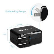 EC Technology 4A 3 port 20W USB Wall Charger with Auto IC (Foldable Plug) adapter for iPhone SE/6s/6/6 Plus, iPad... N4