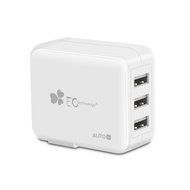 EC Technology 4A 3 port 20W USB Wall Charger with Auto IC (Foldable Plug) adapter for iPhone SE/6s/6/6 Plus, iPad... N9