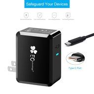 EC Technology 4A 3 port 20W USB Wall Charger with Auto IC (Foldable Plug) adapter for iPhone SE/6s/6/6 Plus, iPad... N19