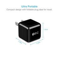 EC Technology 4A 3 port 20W USB Wall Charger with Auto IC (Foldable Plug) adapter for iPhone SE/6s/6/6 Plus, iPad... N24