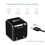 EC Technology 4A 3 port 20W USB Wall Charger with Auto IC (Foldable Plug) adapter for iPhone SE/6s/6/6 Plus, iPad... N25