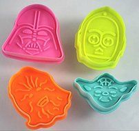 4 Pcs Star Wars Cookie Cutter Fondant Cutter Cup Cake Decorating Tools Das Vinda stormtroopers Yoda