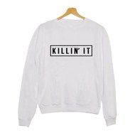 AIMTOPPY Fashion Women Letter Printed Casual Hooded Sweatshirt Hoodie Coat Outerwear Tops (XL, White) N4