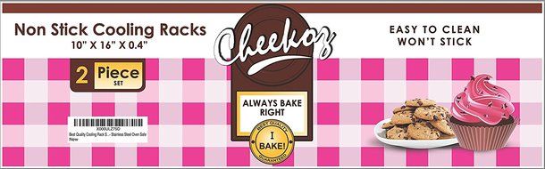 Premium Quality Cooling Rack for Baking Set of 2 Included - Non Stick Wire Pan Strong Durable &amp; Heavy Duty Commercial... N9