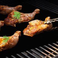 ekSel Grill Oven BBQ Mats &amp; Baking Sheet Cooking Liner Woven Fiberglass Reusable Non Stick 1 Black &amp; 1 Beige;... N4