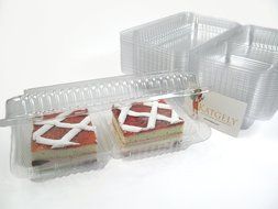 Katgely Medium Square Cookie Container (Pack of 50)