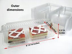 Katgely Medium Square Cookie Container (Pack of 50) N3