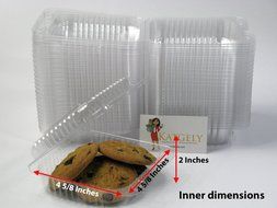 Katgely Medium Square Cookie Container (Pack of 50) N5